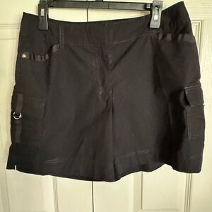 White House Black Market Stylish Black Chino shorts, size 10.